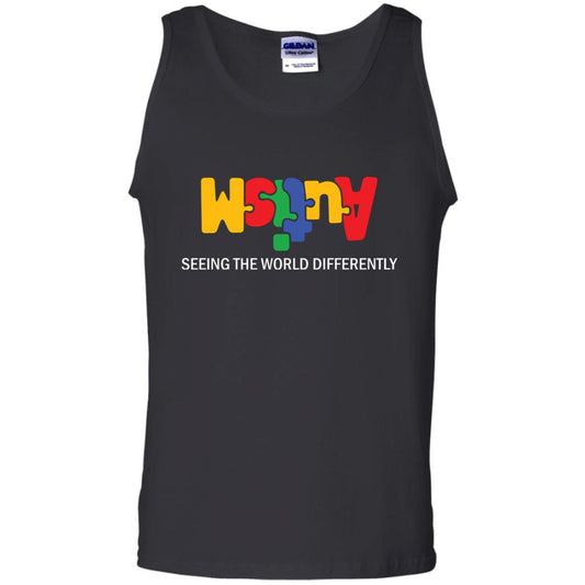 Autism Awareness T-shirt Seeing The World Differently Black