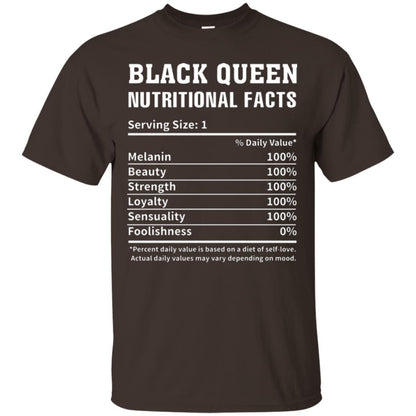 Nubian T-shirt Black Queen Nutritional Facts Dark Chocolate