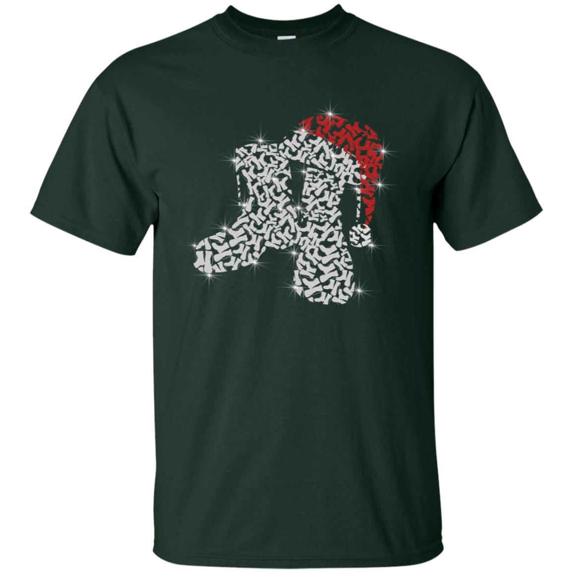 Veteran Boot With Santa Hat Merry Christmas Gift Shirt For Mens Womens Forest