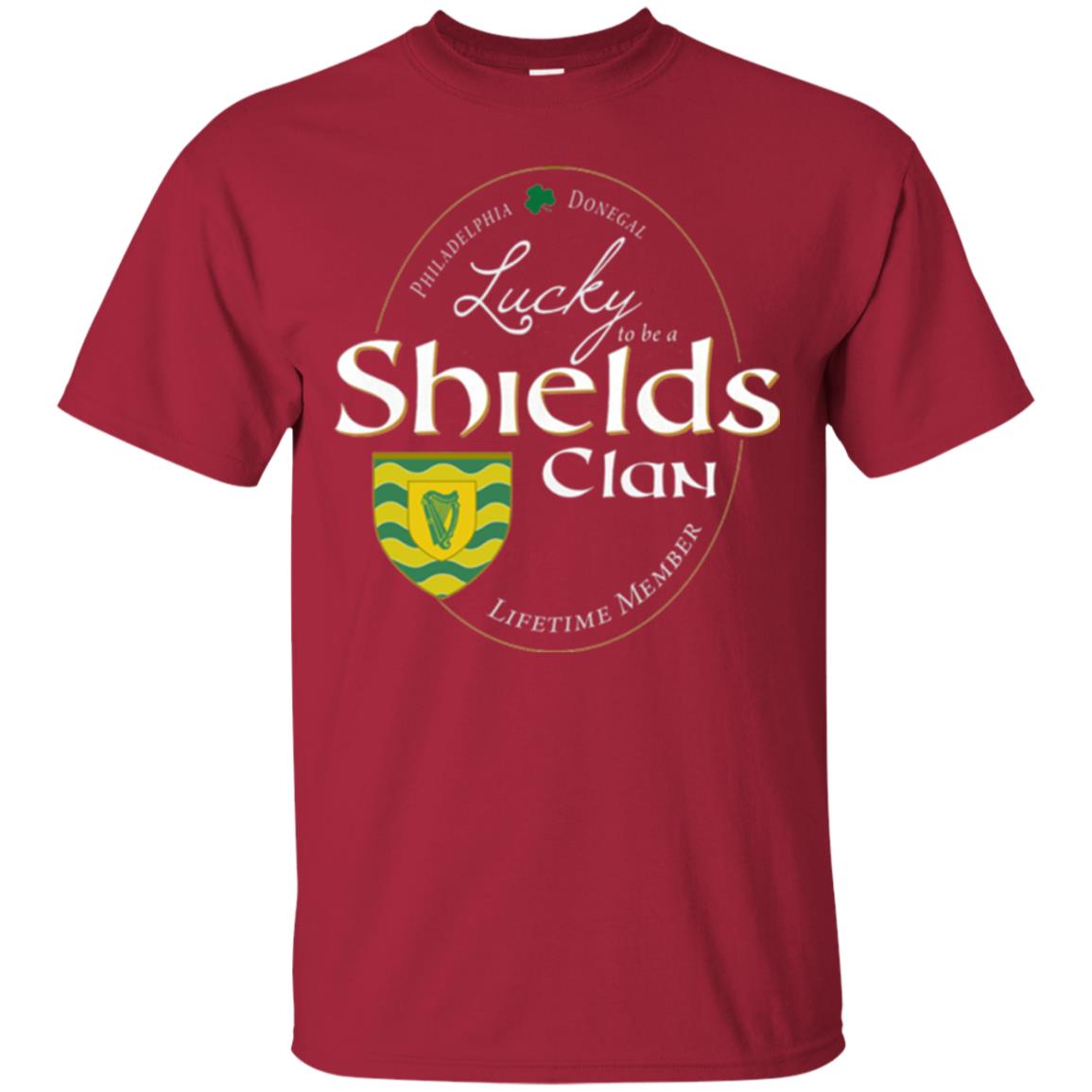 St Patricks Day T-shirt Shields Clan Lucky Lifetime Member T-shirt Cardinal