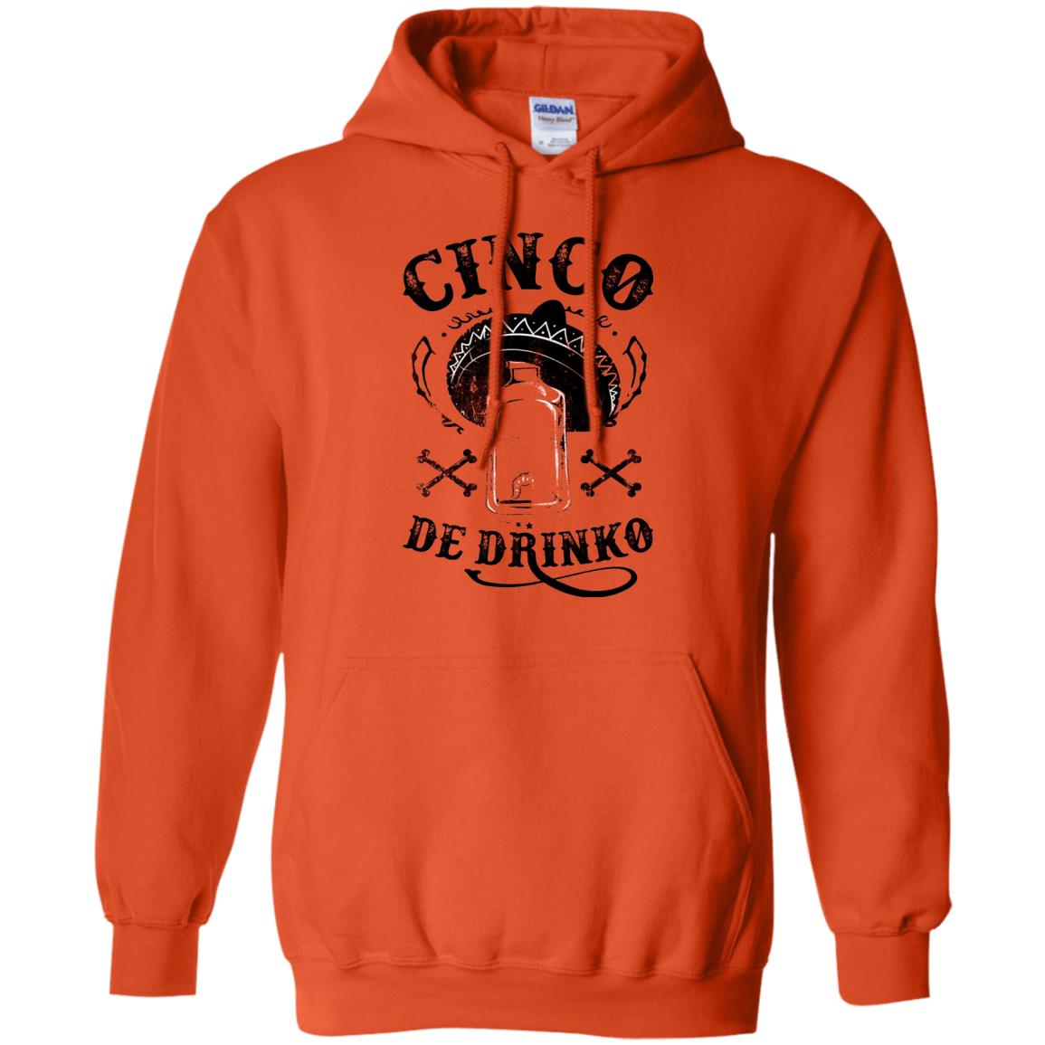 Badass Cinco De Drinko T-shirt Funny Cinco De Mayo Orange