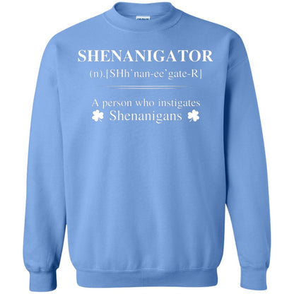 Shenanigators Definition A Person Who Instigates Shenanigans Irish Shirt Carolina Blue