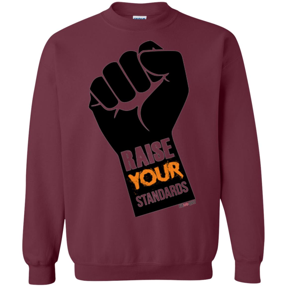 Raise Your Standards Motivatitonal Fitnoquit T-shirt Maroon