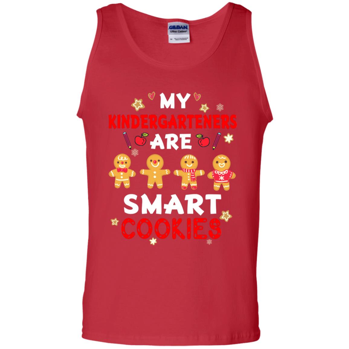 My Kndergarteners Are Smart Cookies X-mas Gift Shirt For Kindergarten Teachers Red