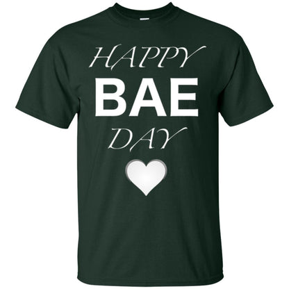 Valentine_s Day T-shirt Happy Bae Day Forest Green
