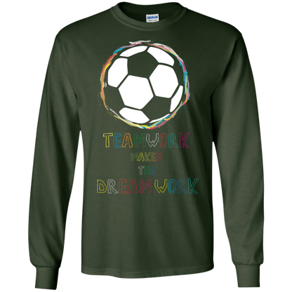 Soccer T-shirt Teamwork Makes The Dreamwork Forest Green