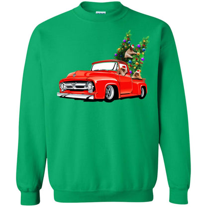 Christmas Tree And Sloths On Car X-mas Gift Shirt Irish Green