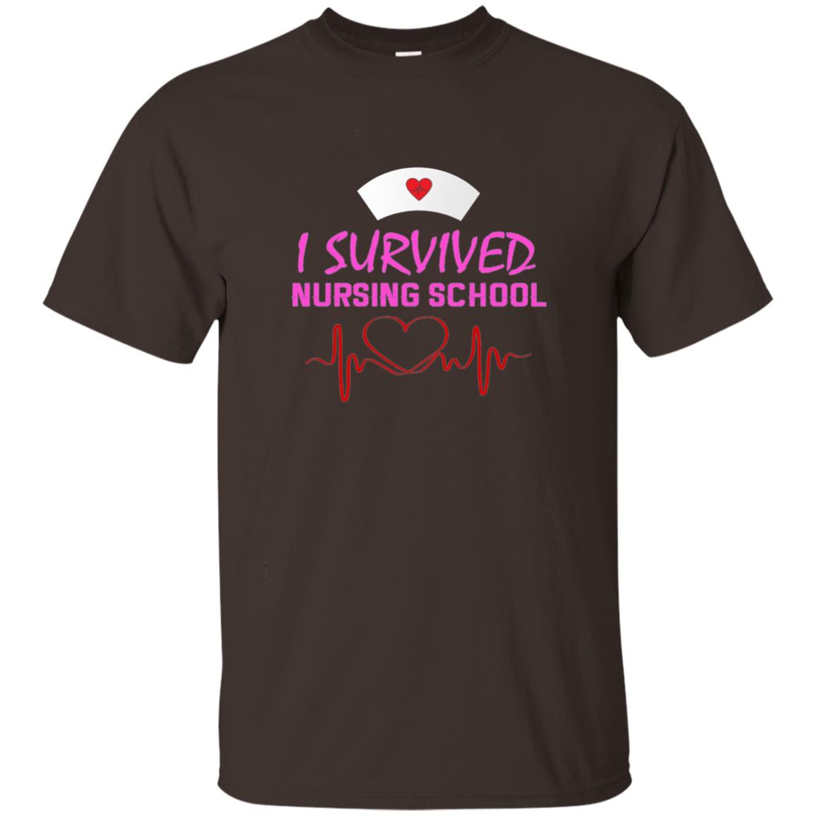 I Survived Nursing School Nursing Survivor Shirt Dark Chocolate