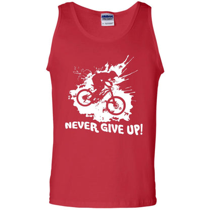 Biker T-shirt Never Give Up Red