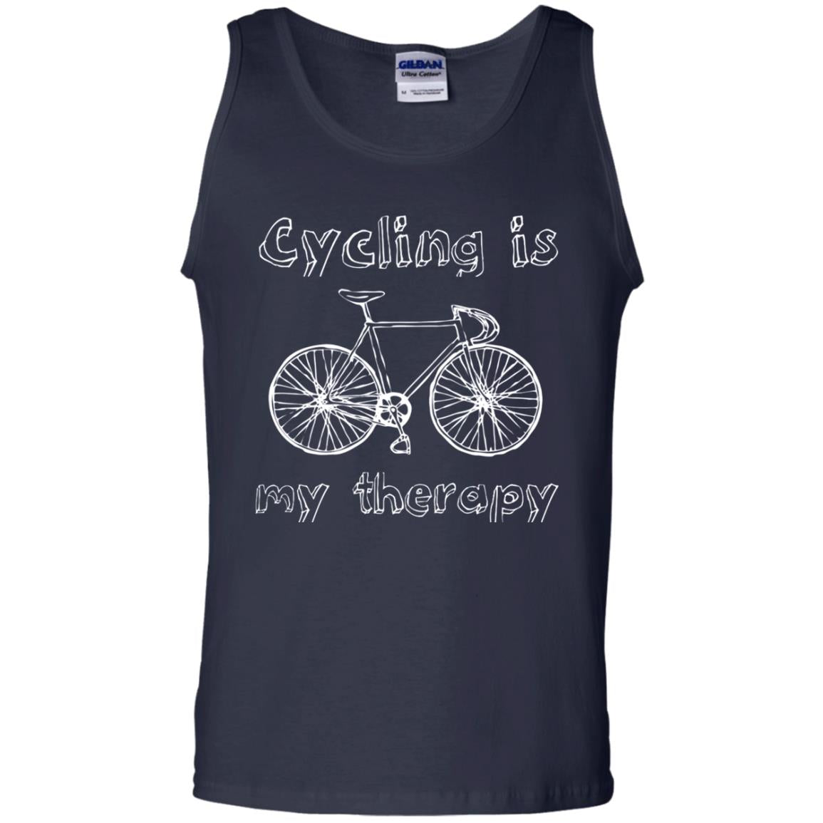 Cycling Is My Therapy Spin Class T-shirt Navy