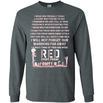 Red Friday Military T-shirt Wear Red Friday Dark Heather