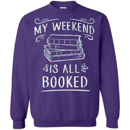 Funny Book Lover Tshirt My Weekend Is All Booked T Shirt Purple