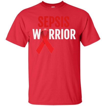 Sepsis Warrior Awareness Faith T-shirt Red