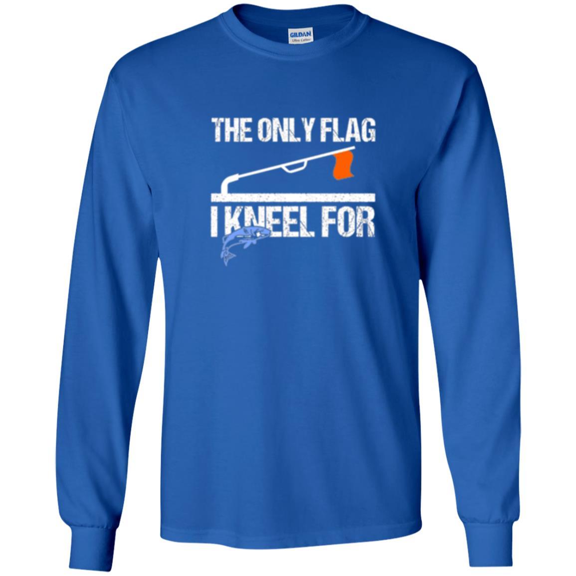 Fisherman T-shirt Ice Fishing Tip Up Flag T-shirt Royal