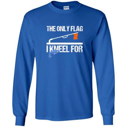 Fisherman T-shirt Ice Fishing Tip Up Flag T-shirt Royal