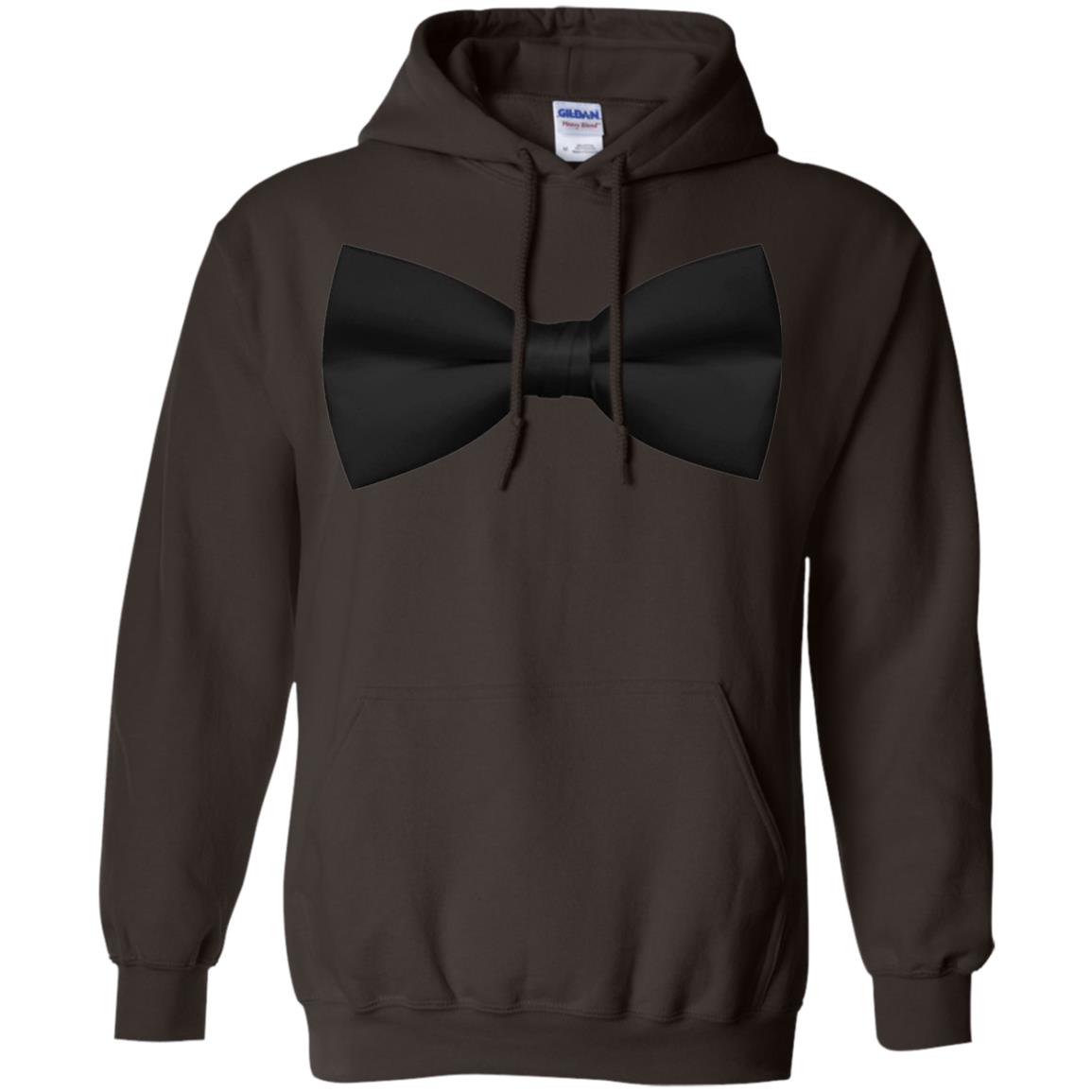 Big Black Bow Tie Tee Shirt Dark Chocolate