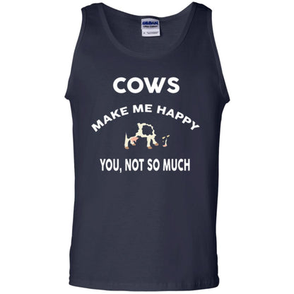 Cow Lovers T-shirt Cows Make Me Happy You Not So Much Navy