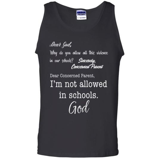 Dear God Why Not Allowed In Schools Christian T-shirt Black