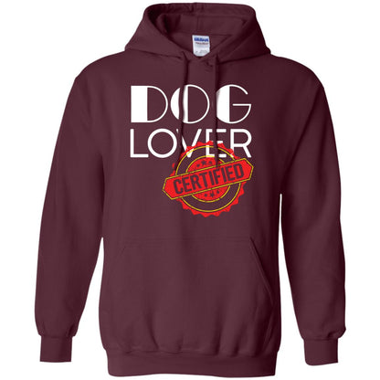 Dog Lover T-shirt Certified Maroon