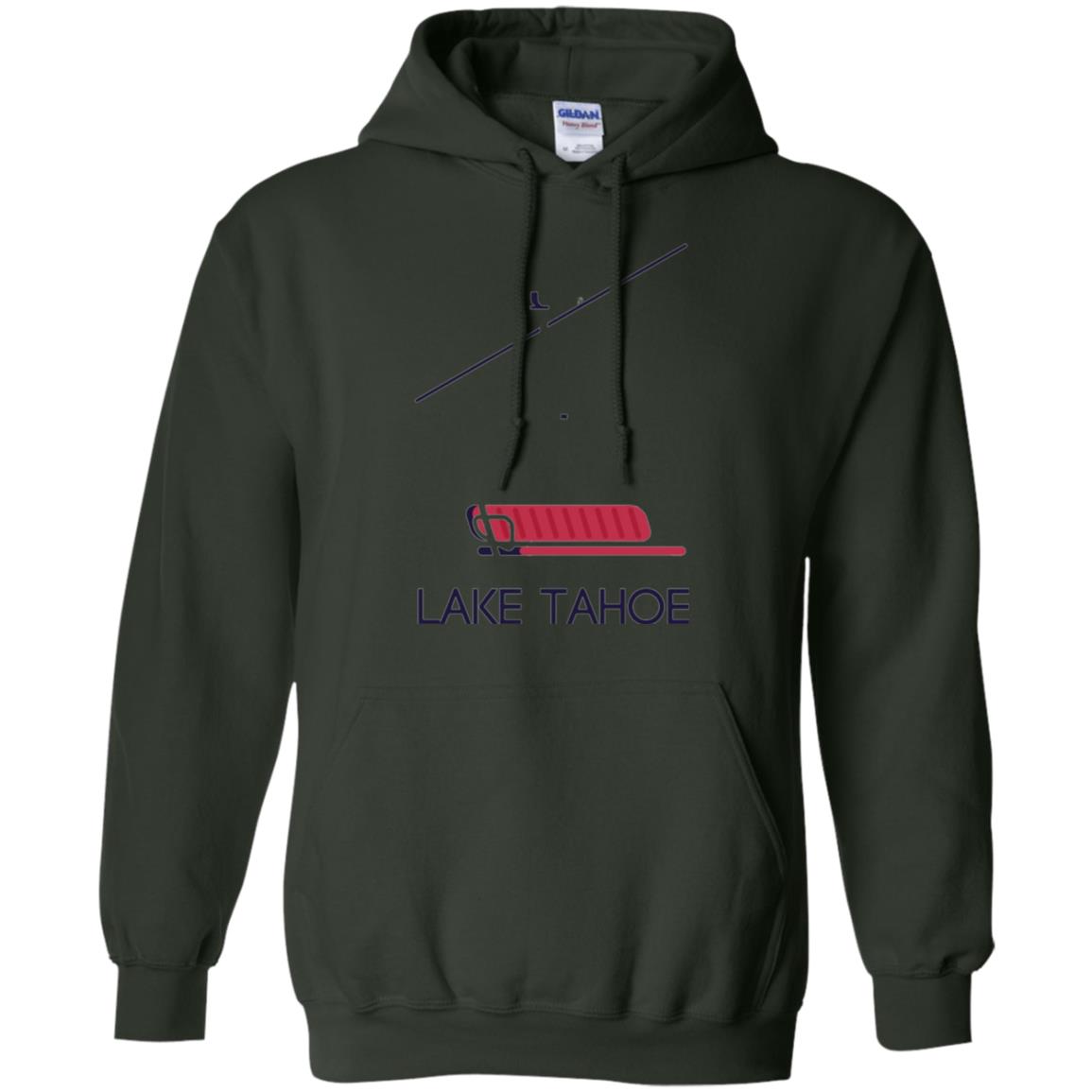 Ski Chair Lift T-shirt Lake Tahoe California Forest Green