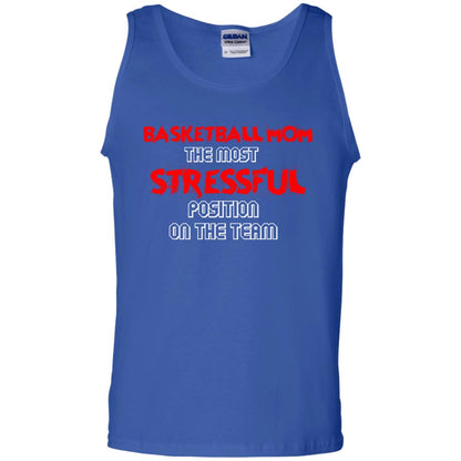 Basketball Mom T-shirt The Most Stressful Position On The Team Royal