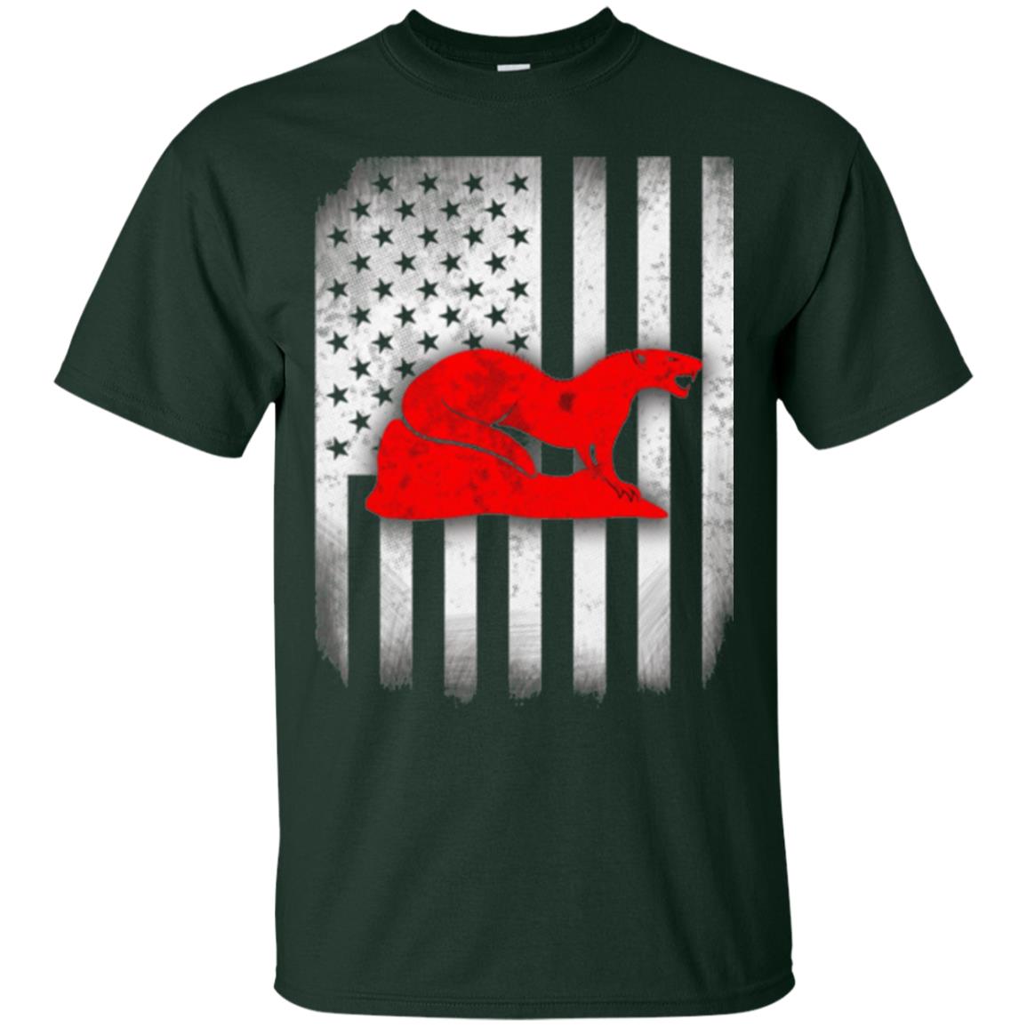 Mongoose Flag Of United States T-shirt Forest Green