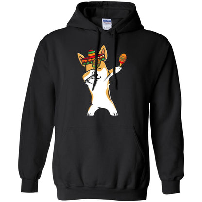 Dabbing Corgi Funny Cinco De Mayo T-shirt Black