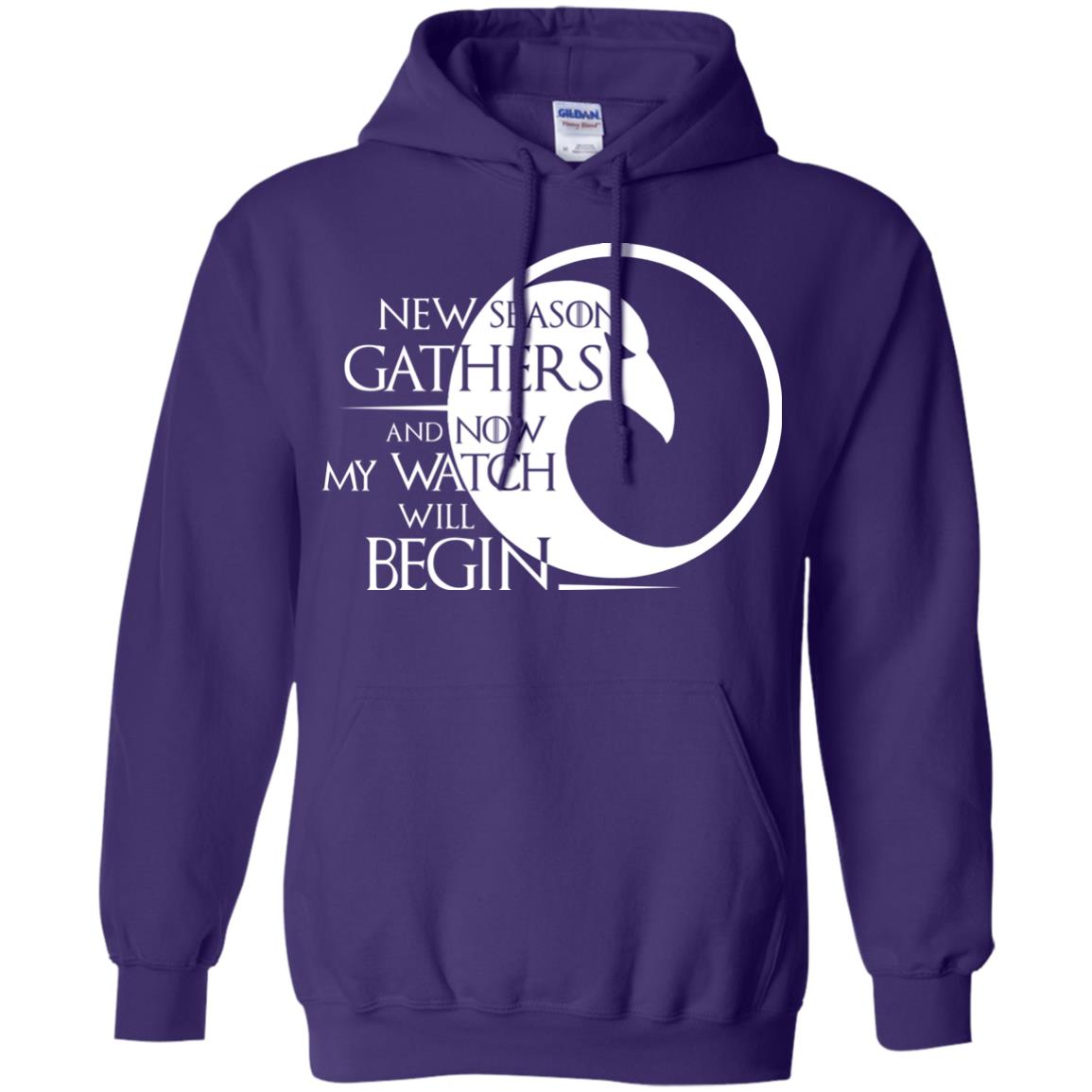New Season Gathers And Now My Watch Will Begin Game Of Thrones Fan T-shirt Purple