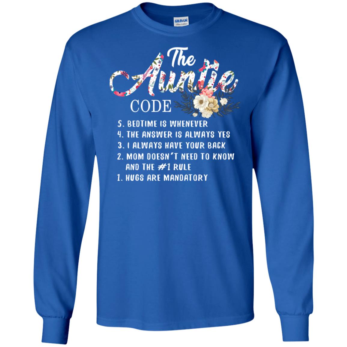 The Auntie Code Shirt For Womens Royal