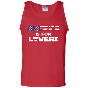 America Is For Lovers Flag Of United States ShirtG220 Gildan 100% Cotton Tank Top