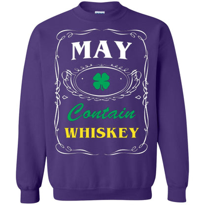 Saint Patrick's Day T-shirt May Contain Whiskey Purple
