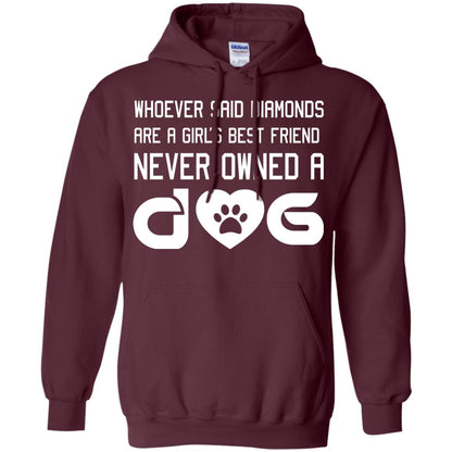 A Girl’s Best Friend Never Owned A Dog Best Dogs Shirt For Girls Maroon