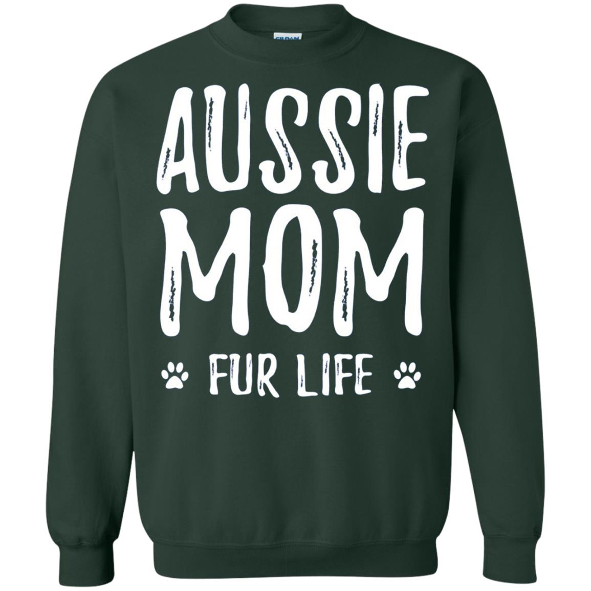 Aussie Mom Fur Life T-shirt Forest Green