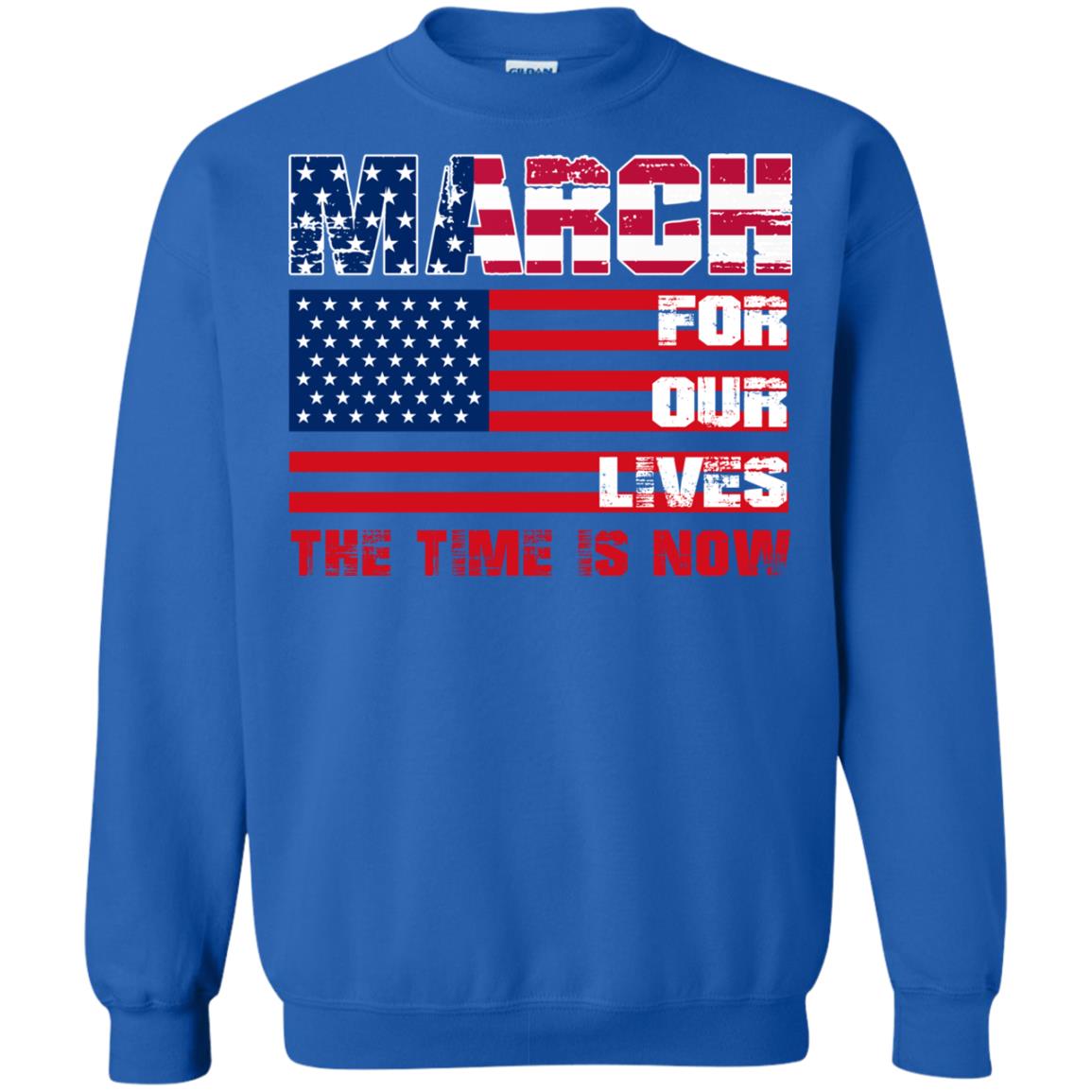 March For Our Lives The Time Is Now Gun Controls T-shirt Royal