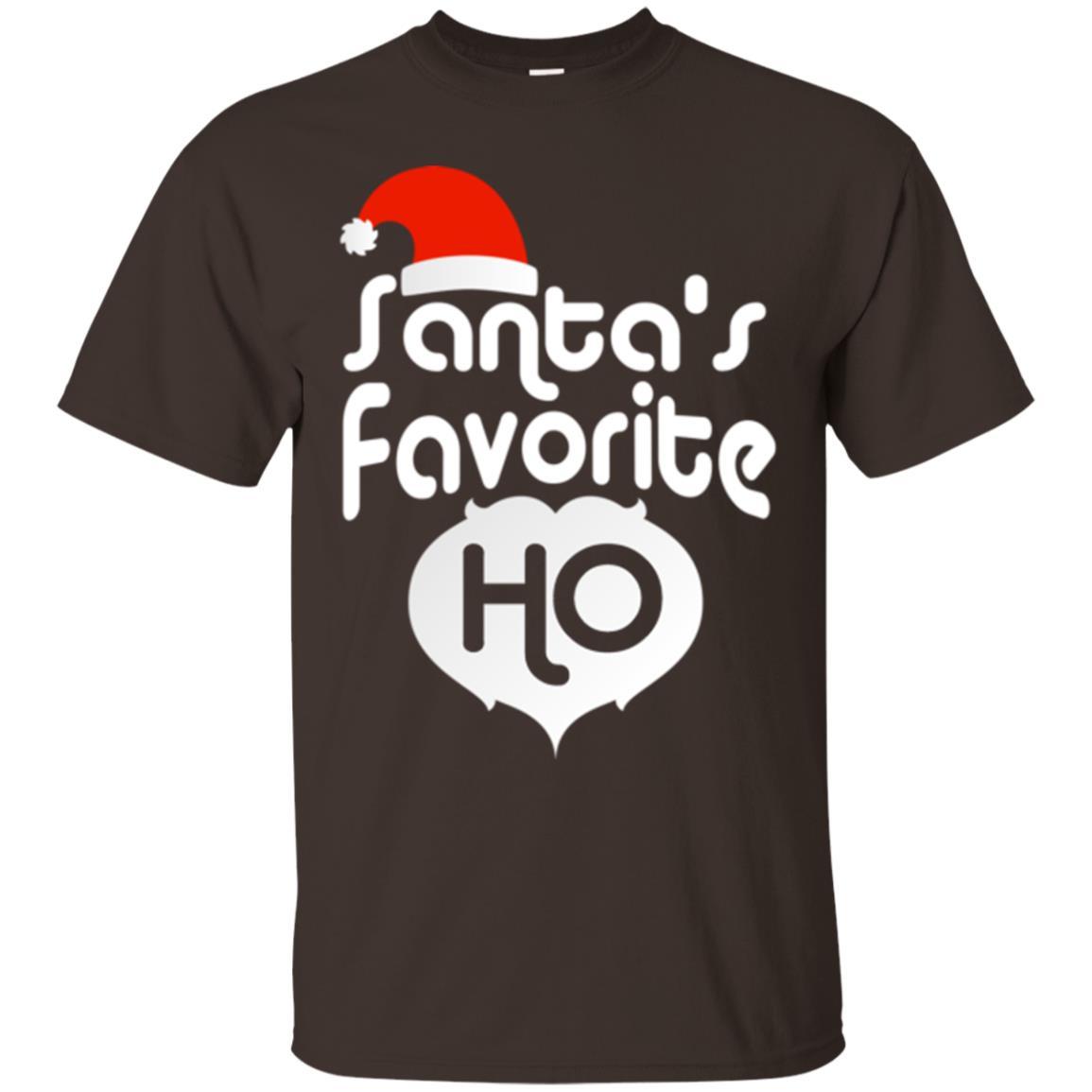 Christmas T-shirt Santa's Favorite Ho Dark Chocolate
