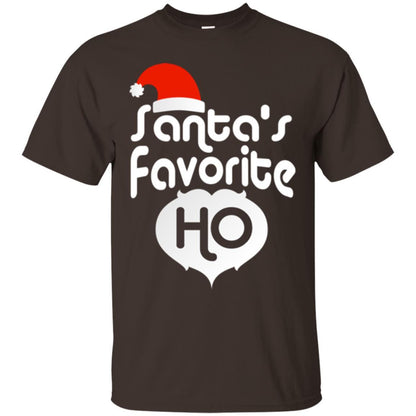 Christmas T-shirt Santa's Favorite Ho Dark Chocolate