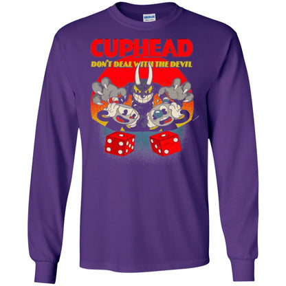 Gamer T-shirt Cuphead Don_t Deal With The Devil Purple