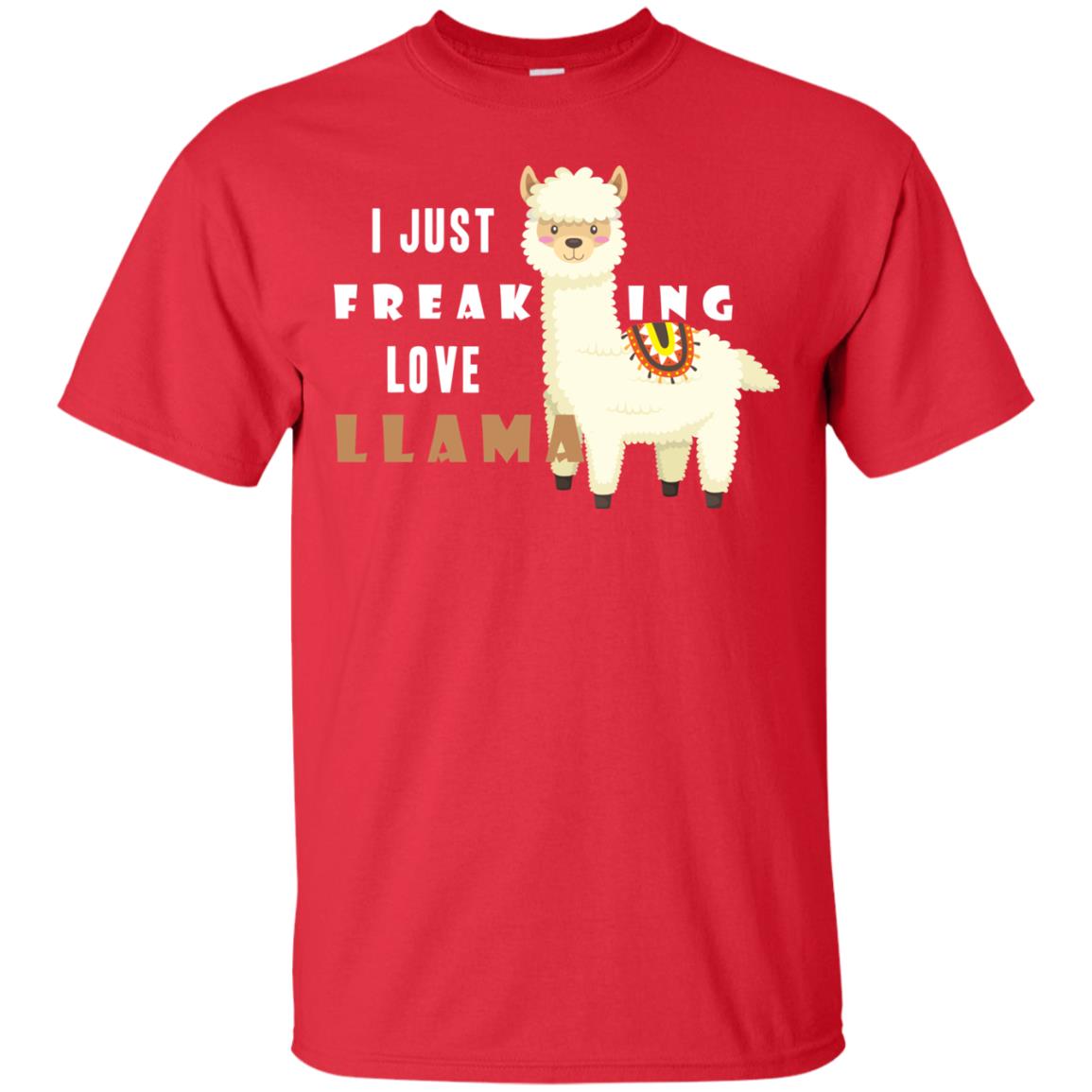 I Just Freaking Love Llama Shirt Red
