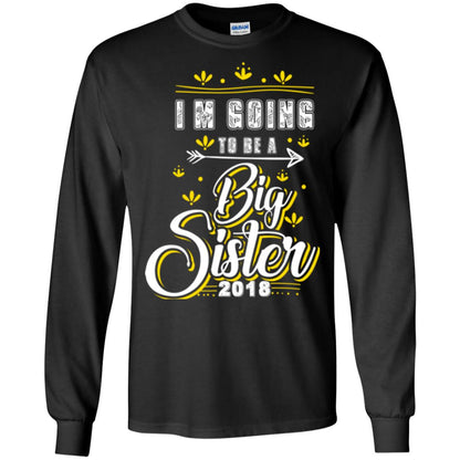 Family T-shirt I'm Going To Be A Big Sister 2018 Black