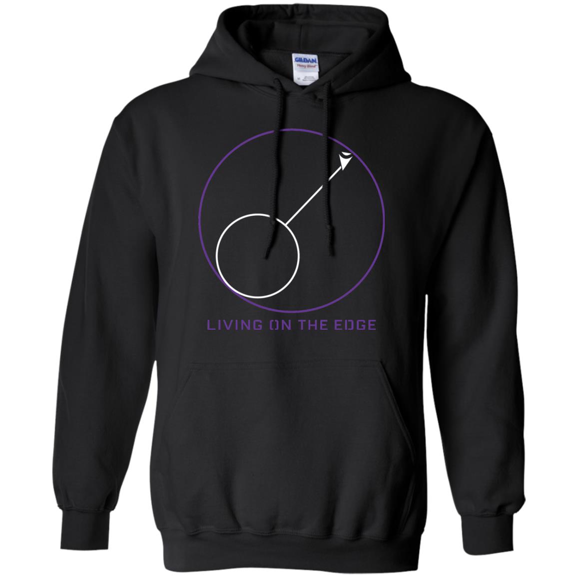 Gamer T-shirt Living On The Edge Run From The Storm Black