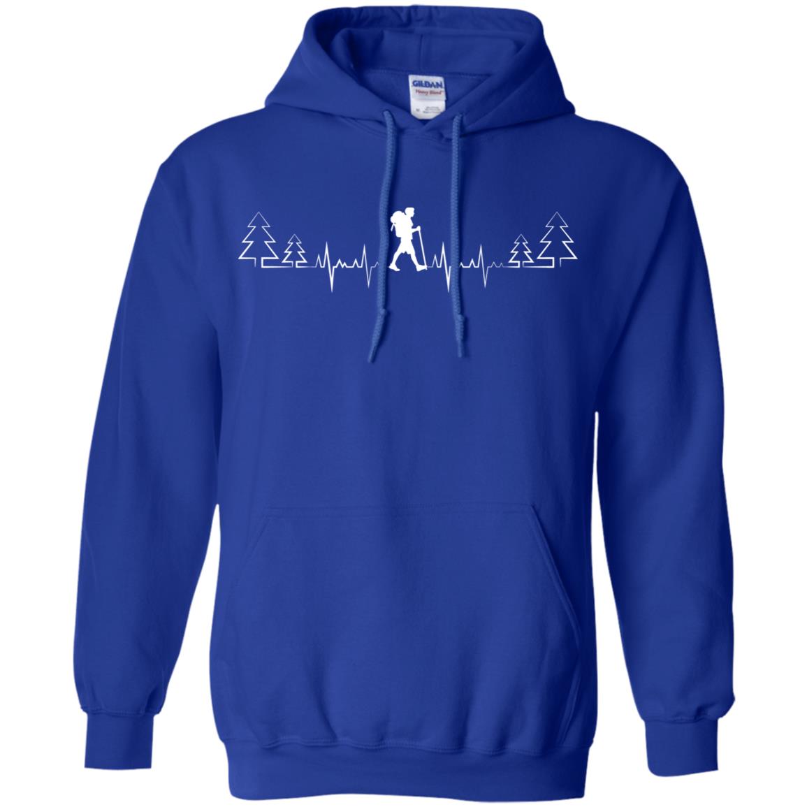 Heart Beat Hiking Lovers Shirt Royal