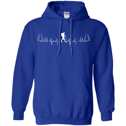 Heart Beat Hiking Lovers Shirt Royal