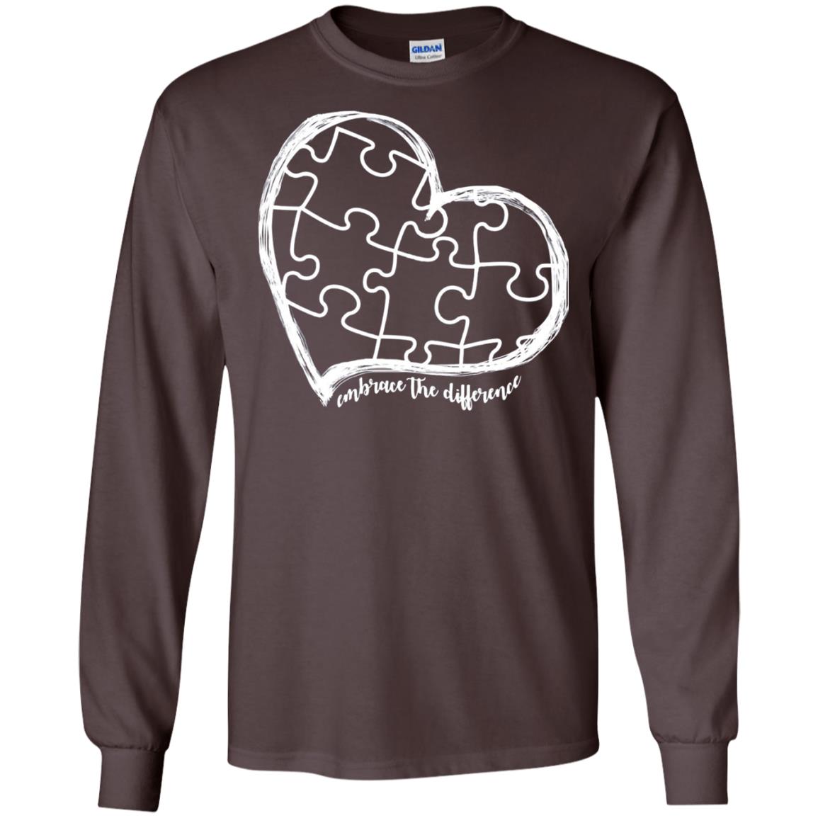 Autism Awareness Embrace Differences Shirt Dark Chocolate