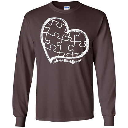 Autism Awareness Embrace Differences Shirt Dark Chocolate