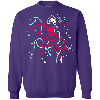 Disney Little Mermaid Neon Sebastian Graphic T-shirt Purple