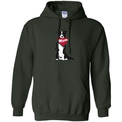 Dog Lover T-sshirt Border Collie Fetching Valentine Heart Forest Green