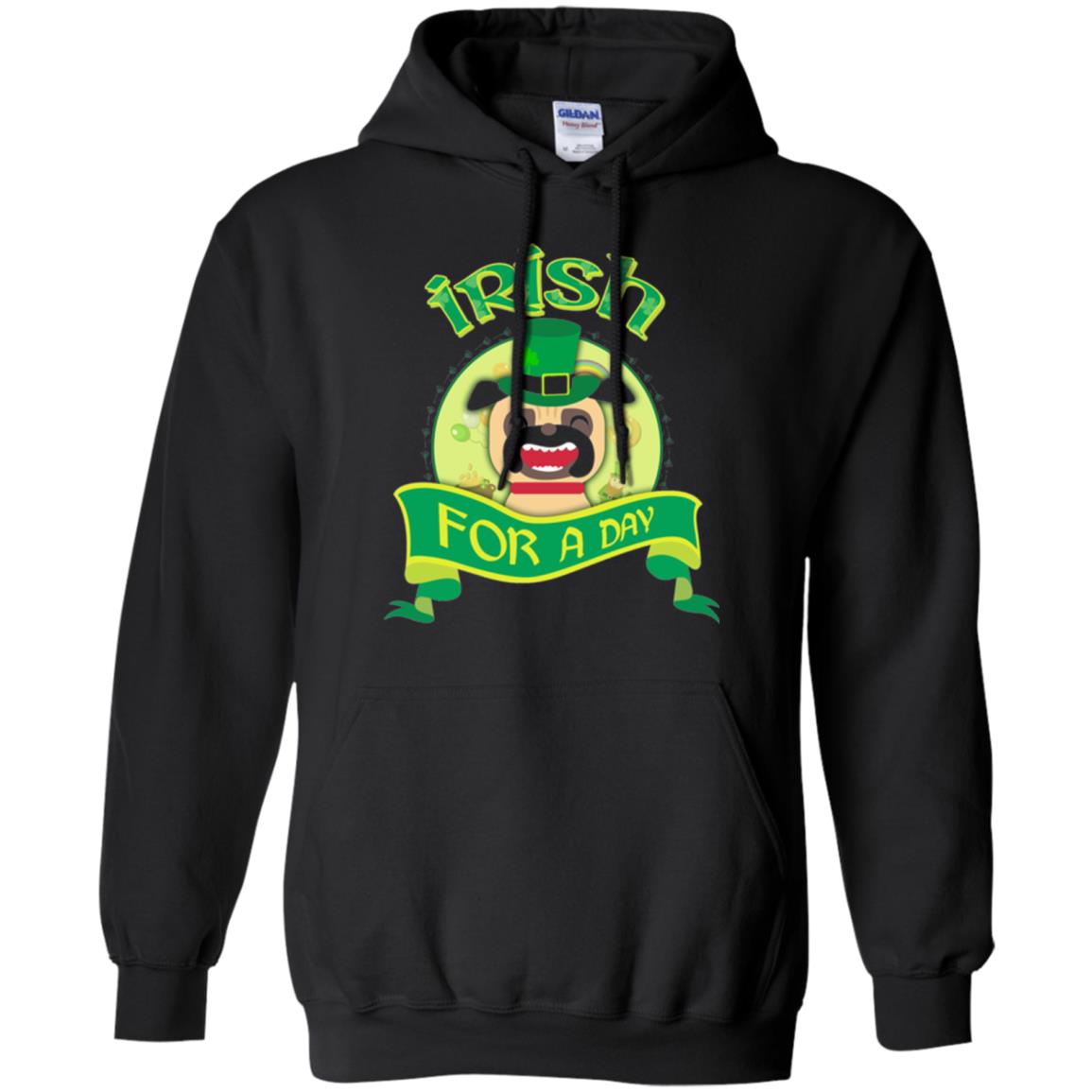 Saint Patrick_s Day T-shirt Amazing I_m Irish Pug Black