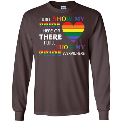 I Will Show My Pride Everywhere Lgbt Shirt Dark Chocolate
