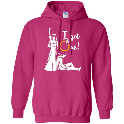 Just Married T-shirt I Got One - Funny Gift For Bride Heliconia