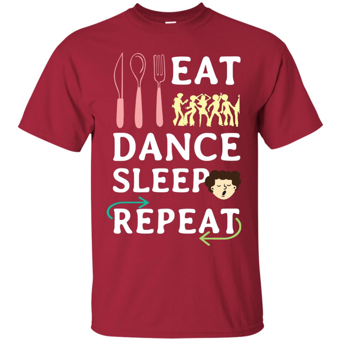Eat Dance Sleep Repeat Dance Lover Shirt Cardinal